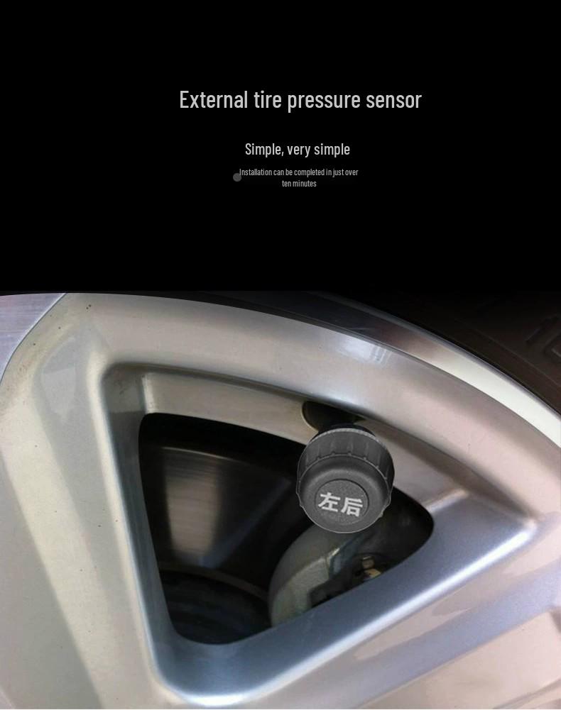 2025 Car Solar Wireless Tire Pressure Monitoring System, Built-in TPMS, High-Accuracy