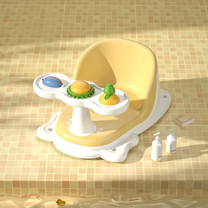 Infant Bathtub Seats for Sit-Up Bathing Baby Bath Seats with Bottom Suction Cups Provides Backrest Support Easy Remove