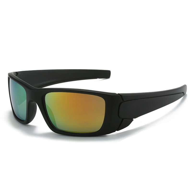 80S Square Cycling Glasses Men'S Sports Sunglasses Brand Design Windshield Sports Ink