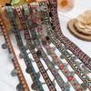 Woven Jacquard Ribbon Lace Tassel Fringe Geometric Figure Pattern for Clothing Straps Accessory Cloth Supplies Diy Sewing 1Yard