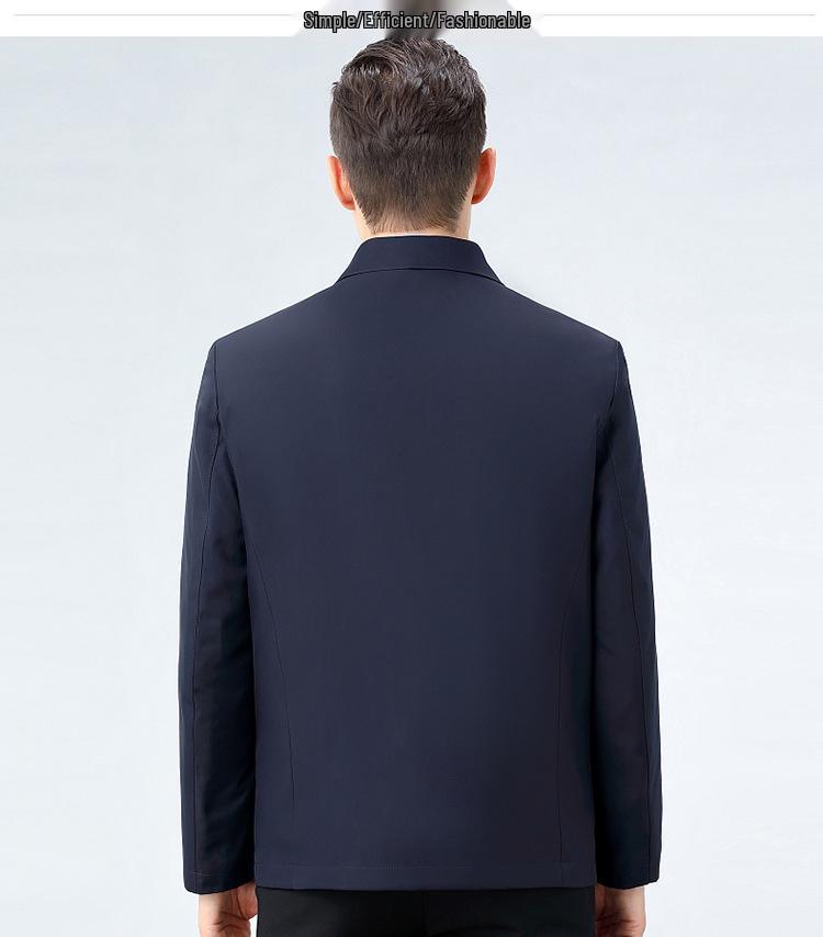 2025 Men's Stand-Collar Cotton Jacket: Thickened, Detachable Liner, Autumn/Winter Padded Outerwear for Middle-aged & Elderly