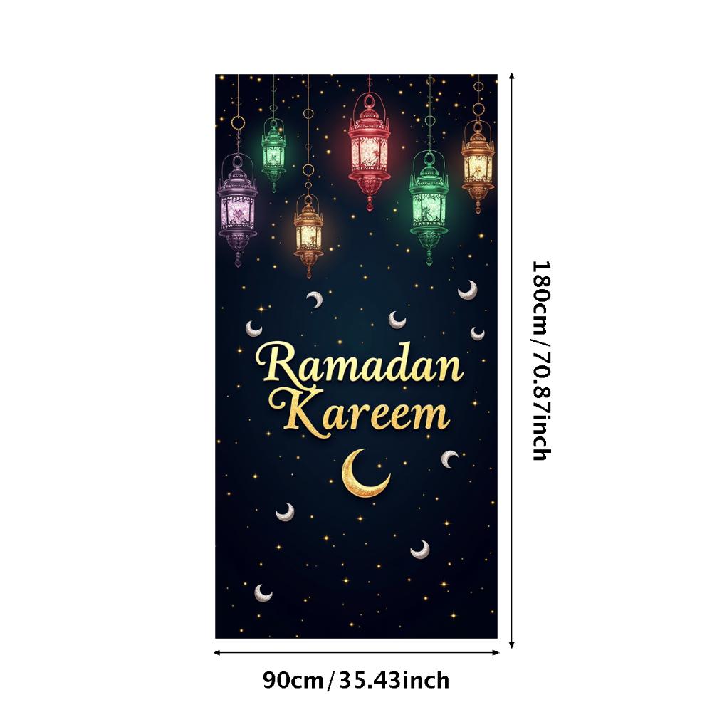 Bannière Ramadan Kareem Toile de fond Lanternes Lumières Décoratif Festival Fête Événement Célébration Graphique Décor Islamique Arrière-plan