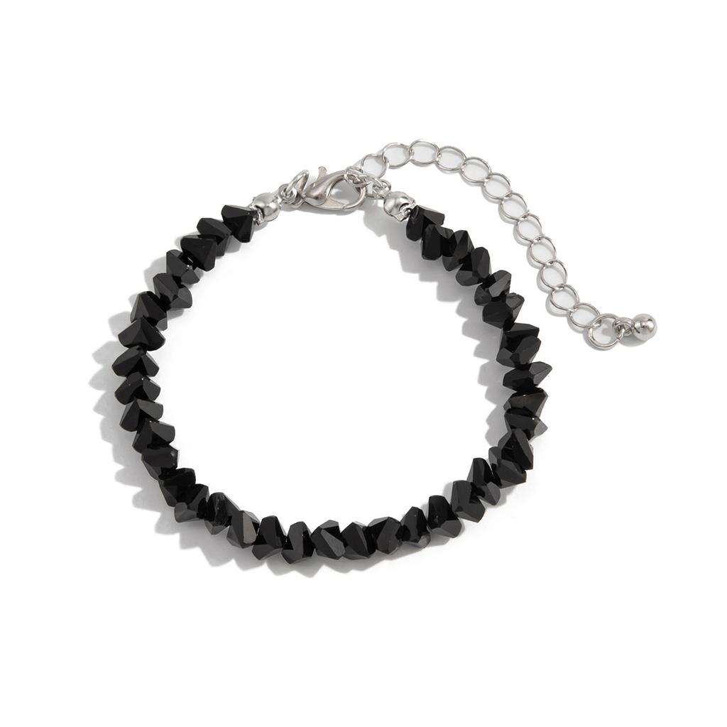 Simple Wind Irregular Crystal Beaded Necklace, Cold Wind Gravel Stacked Collarbone Chain Necklace