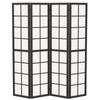 4 Panel Folding Room Divider, Freestanding Room Separator, Indoor Privacy Screen for Living Room, Bedroom, Black