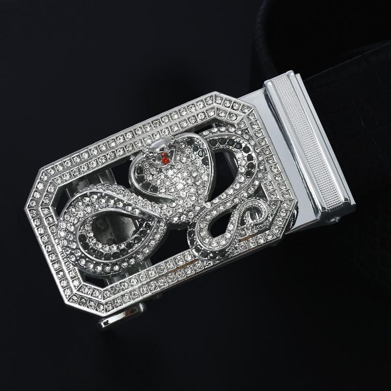 Zodiac Belt Men'S Business Cowhide Alloy Automatic Buckle High-End Belt Gift