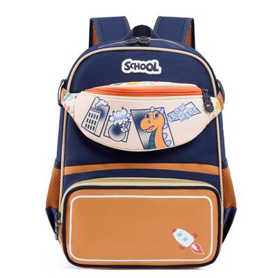 School Bag New School Bag Boys and Girls Cute Cartoon Backpack Chest Waist Bag Two-piece Backpack