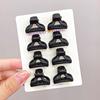 8pcs/set Black Colorful Geometric Plastic Small Hair Claws For Sweet Girls Mini Hair Clips Hairpin Kids Lovely Hair Accessories