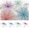 Windproof Cherry Blossom Transparent Umbrella Funny Manual Umbrella Folding Umbrella  Outdoor