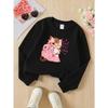 Kids Sweatshirt,Round Neck Fashion Sweatshirt Featuring Adorable Animal Prints, Autumn and Winter,Round Neck Sweatshirt Casual Comfortable Warm