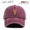 Stück Stück Bunte Vintage Hummerdruck Baseballkappe Geeignet für Strandurlaube Outdoor-Aktivitäten Freizeitkleidung Verstellbar