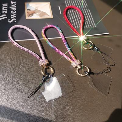 Keychain Rhinestone Phone Lanyard Bling Bling Wrist Straps Fashion Hanging Cord  Phone Accessories
