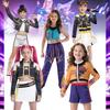 Jungen Mädchen K-Pop Dämonenjäger Kostüm Zoey Rumi Mira Cosplay Pop-Sängerinnen Damen Halloween Outfits mit Accessoires