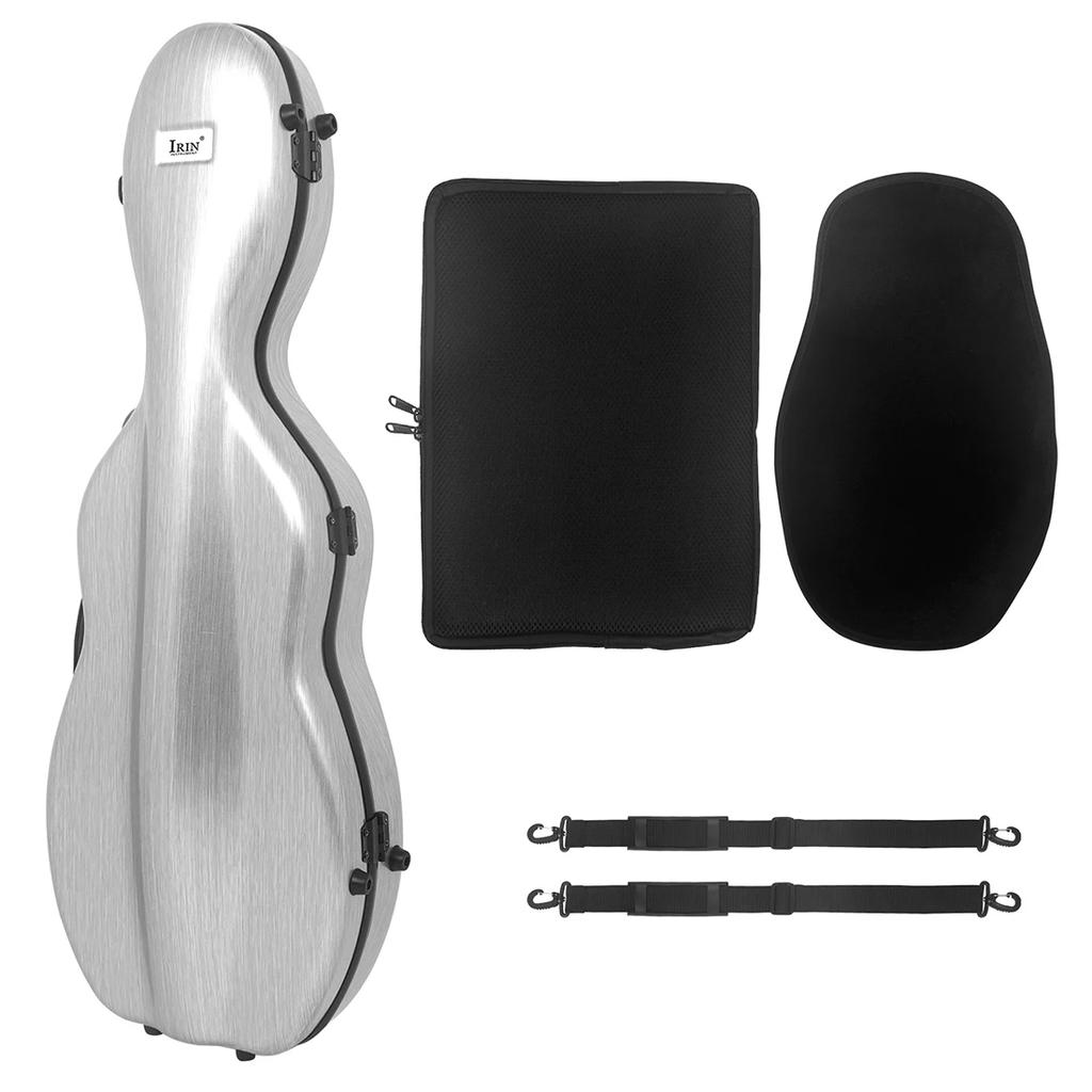 IRIN 4/4 Carbon Fiber Violin Case Violin Case with Hygrometer Adjustable Strap Removable Storage Bag Violin Parts Accessories