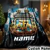 Custom Name Argentina FC Crest Throws Blanket Flannel Blankets for Couch Bed Gifts for Men Women Picnic Blanket Christmas Fan Gifts