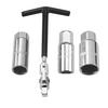 4-Piece T-Handle Spark Plug Socket Wrench Set: 16, 18, and 21mm for Auto Repair