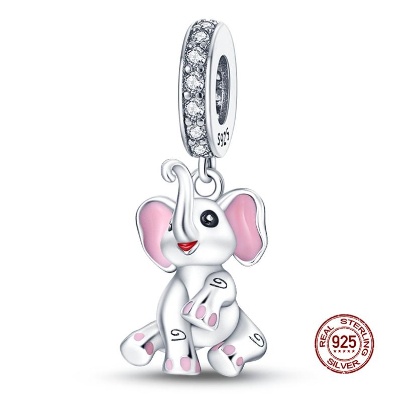 Original Charms Copper Elephant And Cat Charms Beads Fit 3Mm Original Bracelet For Womens Diy Fashion Jewelry Gifts