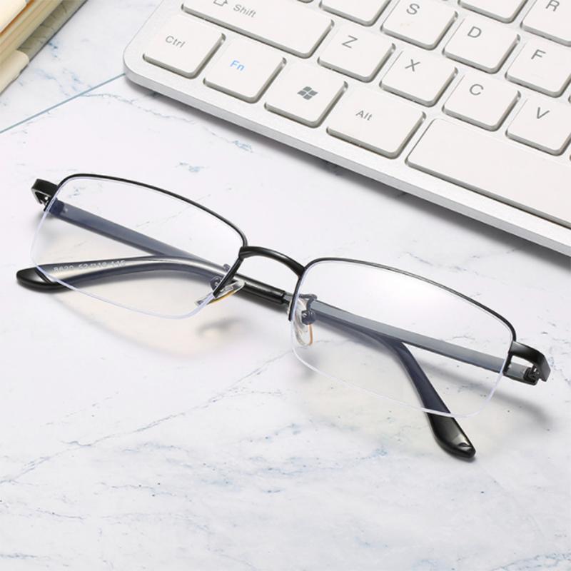 Metal Full Frame Square Myopia Glasses -6 To -0.5 With Degree Square Reader Eyeglasses +1 To +4 For Students