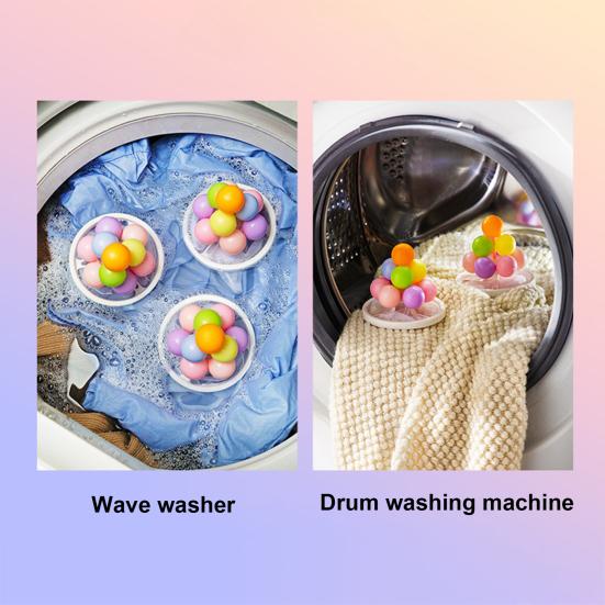 Yousheng 1/2/3Pcs Reusable Pet Hair Remover Floating Hair Filtering Mesh Removal Bag with 10 Colorful Balls Washer Machine Hair Catcher