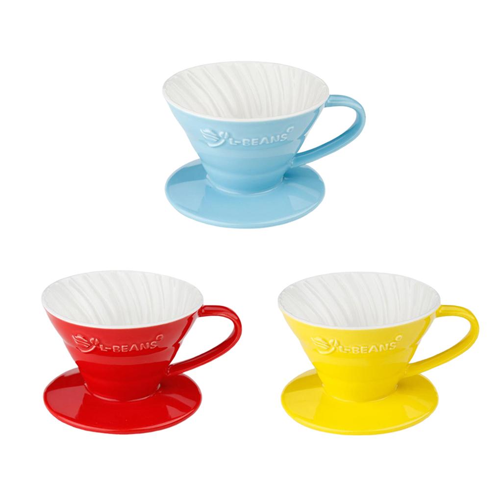 Multifunctional Mini Ceramic Coffee Dripper for Coffee Filters