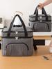 Double Insulated Lunch Bag Layer Portable Thermal Lunch Box Waterproof Picnic Heat Insulating Bag with Adjustable Strap