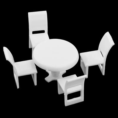 1 Set Miniatur Küche Runder Esstisch Modell 1:50 Puppenhaus Diorama Layout Spielzeug O