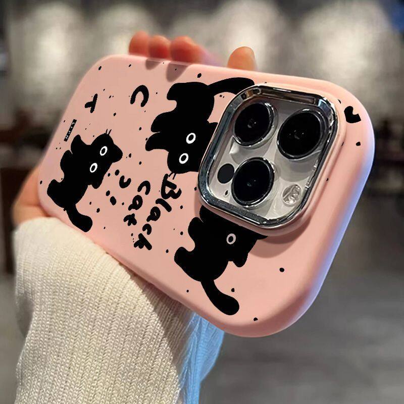 Case Cover for Infinix Hot 40 Pro 30i 40i Note 30 Zero 30 4G Tecno Spark 20 20C GO 2024 2023 Smart 8 7 Cute Black Cat Soft Case