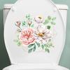 Toilet Sticker Waterproof Floral Butterfly Self Adhesive Removable No Trace for Home Bathroom Renovate
