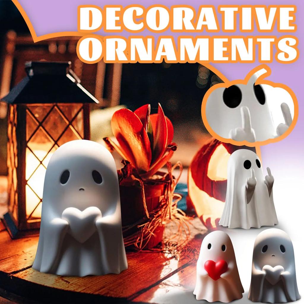 2025 New Halloween Middle Finger Love Ghost Ornaments Halloween Decoration Halloween Ornaments