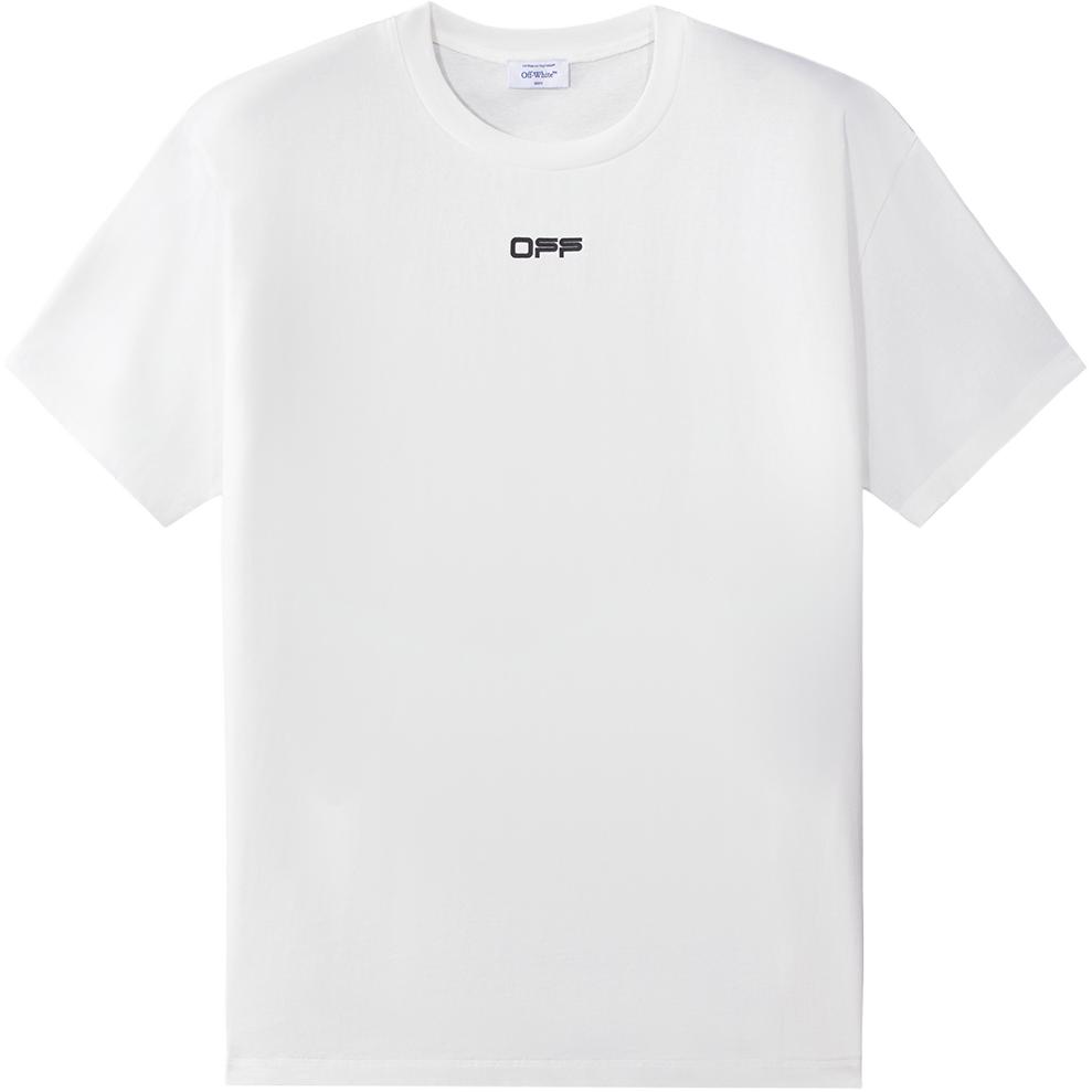 OFF-WHITE Oversized Fit Airport Tape T-Shirt White Men Streetwear OMAA038S201850030188