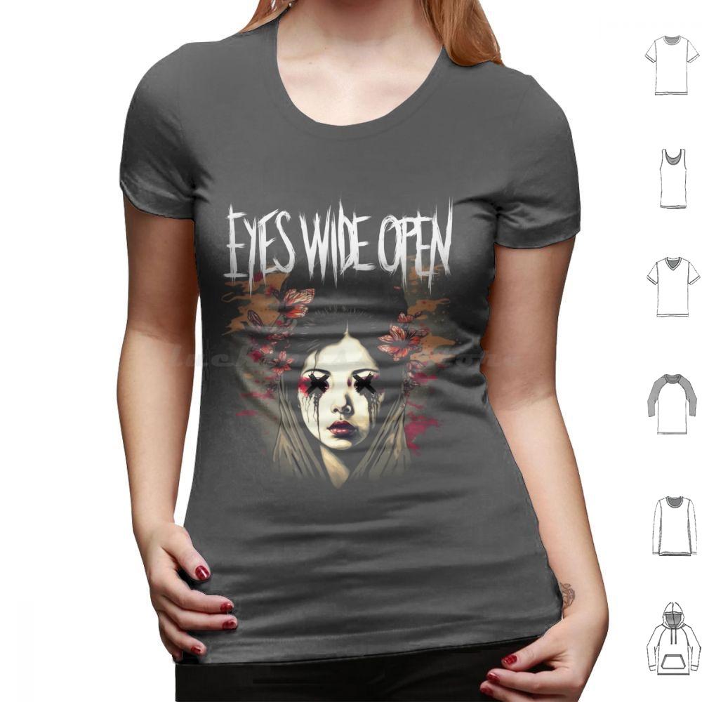Metal Fan Art Eyes Wide Open T Shirt Big Size 100 Cotton Metal Bandshirt Eyeswideopen Deathmetal Bands Rockbands