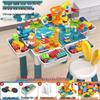Large Particle Multifunctional Building Blocks Table for Early Education Games