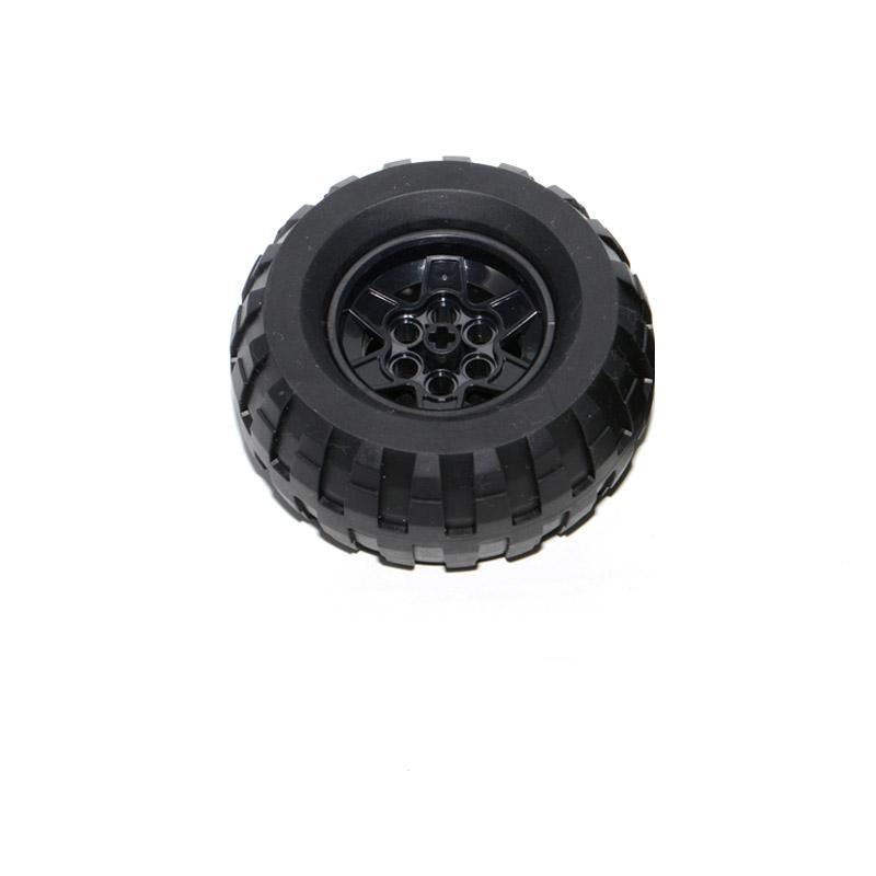 Duhová prasátko MOC Díly Kolo 56908 + 45982 Pneumatika 81,6 x 38 R Kompatibilní High-Tech Kostky DIY Stavebnice Částice Dětská Hračka Dárek