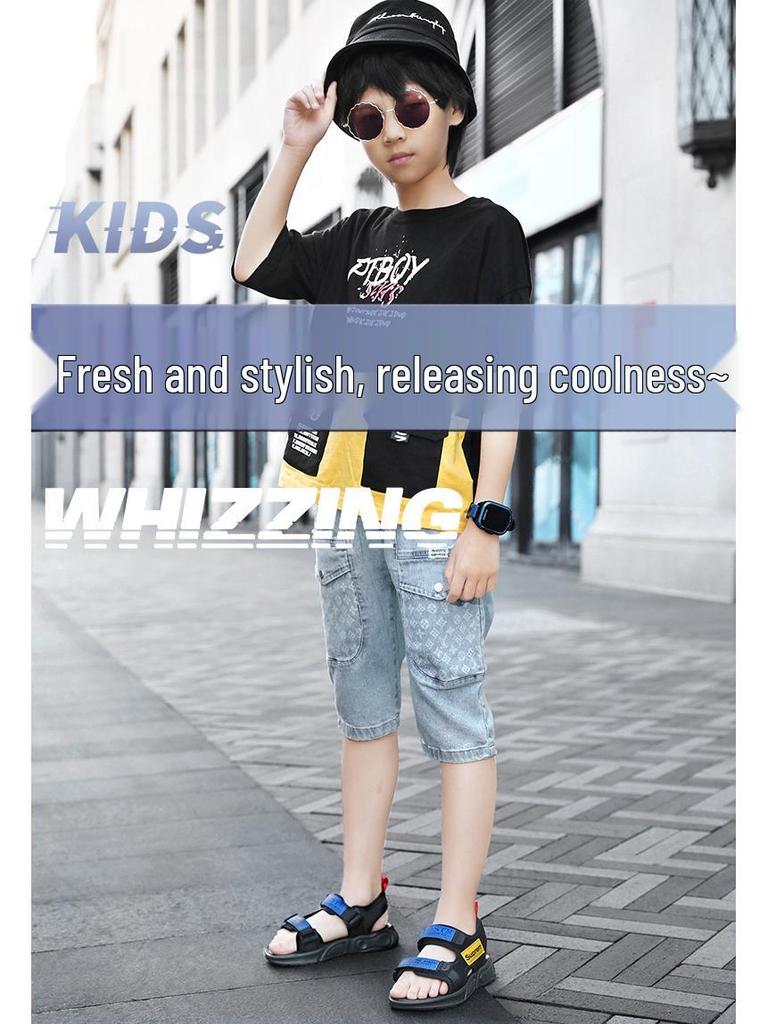 2025 Summer Boys' Quick-Dry Open-Toe Sandals for Elementary Students