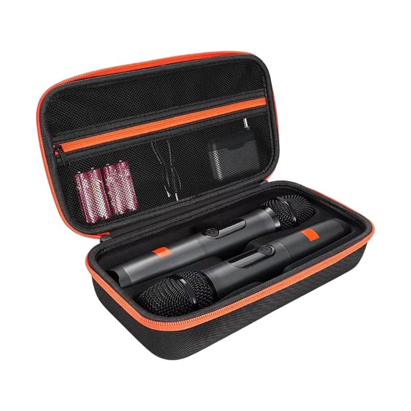 Wodoodporna Bezprzewodowa Torba do Przechowywania 2 Mikrofonów dla Podcasterów Podróżujących z 2 Mikrofonami, z Przenośnym Designem