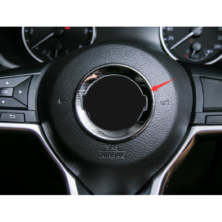 For Nissan Sylphy Sentra - Black Titanium Steering Wheel Ring Frame Trim