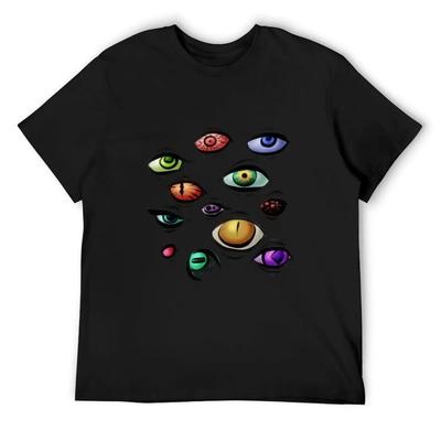 Many Eyes T-Shirt Tshirts Personalised Hippie Clothes Summer Tops Mens Fashion