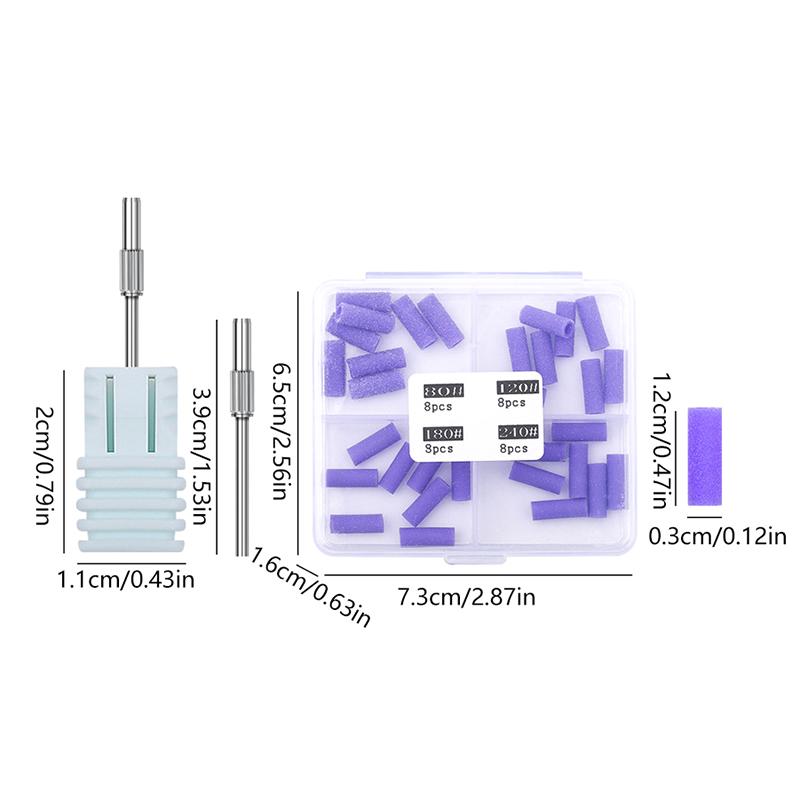 Small Nail Polish Sand Ring Bearing Mini Set Sand Ring Shaft Core Nail Repair And Removal Polishing Head 3.1Mm