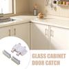 1/2/3 Sets Magnetic Glass Door Catch Latch Closure Adhesive Mounting Push Open Single Glass Door Catch with Cabinet Clamp Fit for 3-6mm Glass