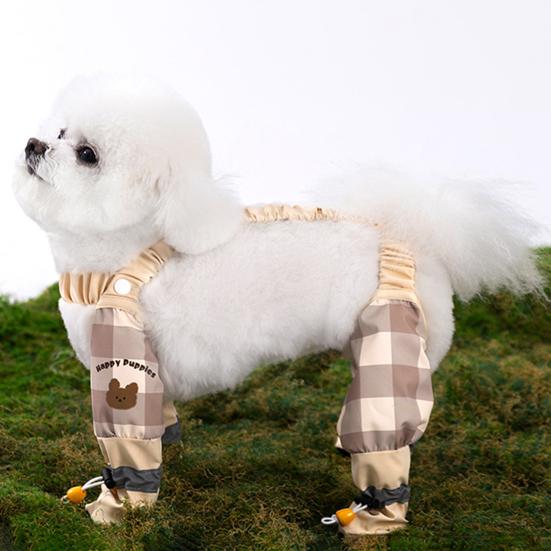 Reflective Stripe Dog Boot Leggings Waterproof Dust-proof Pants Adjustable Full Leg Protection Pet Strolling Going Out Clothes for All Seasons
