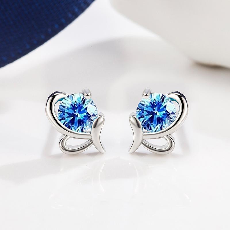 New 925 Sterling Silver Earrings Fashion AAA Zircon For Women Exquisite Student Girlfriend Jewelry Accessories Wedding PartyGood Product