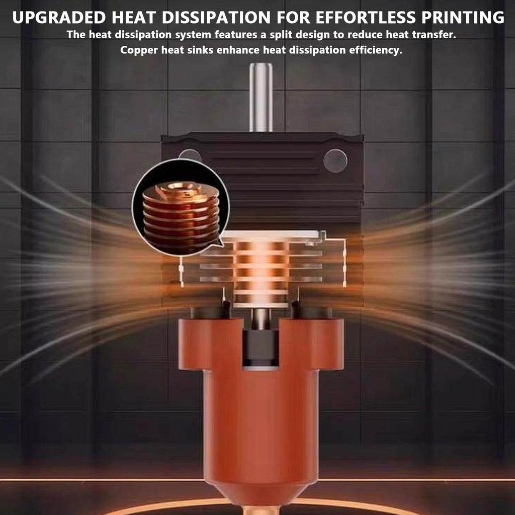 Extruder Hot End Kit Replacement for Creality K1 K1 Max K1C 3D Printers All Metal Integrated Design Upgrade Ceramic Heating
