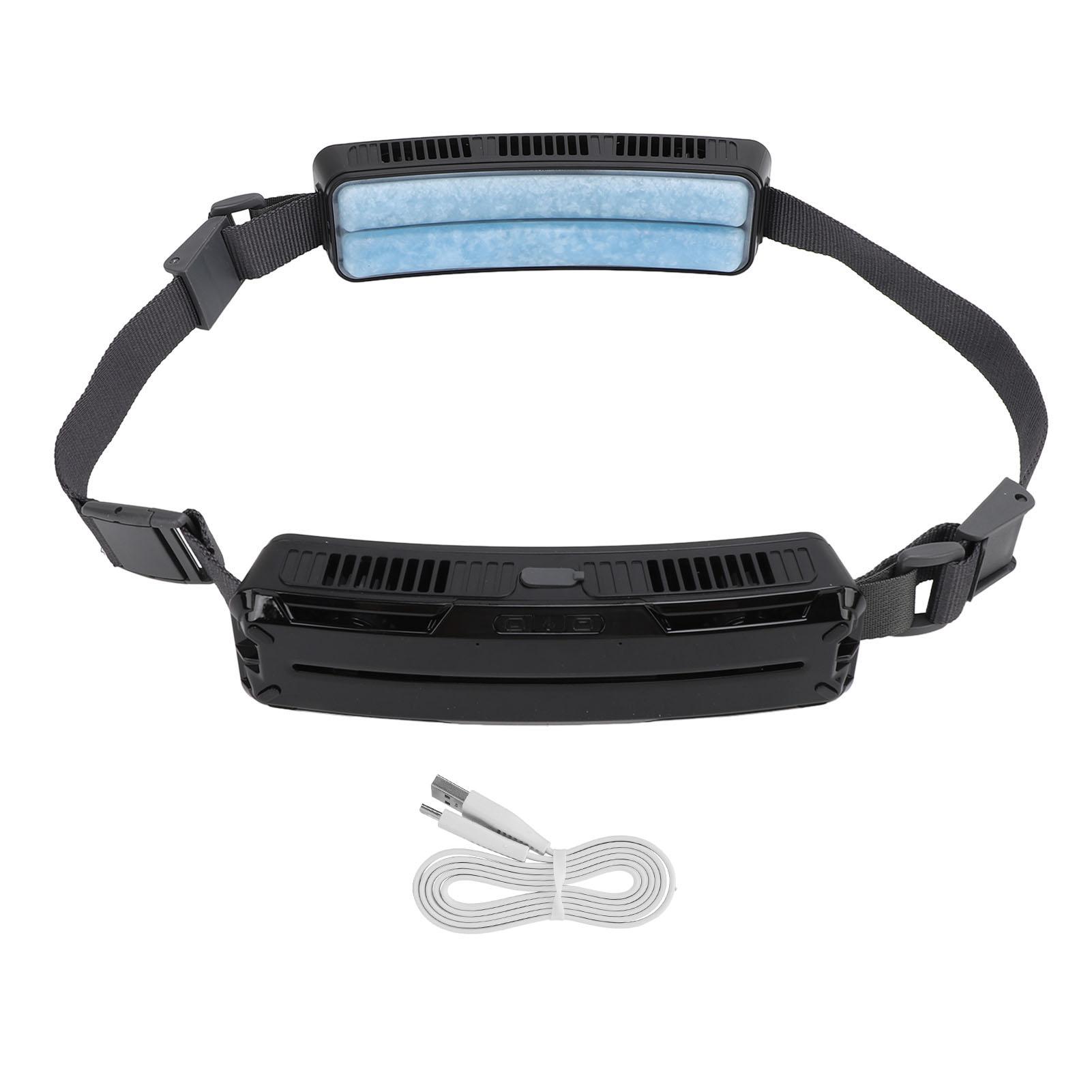 

Носимый поясной вентилятор Свободные руки Сильный ветер Охлаждение Перезаряжаемый Регулируемый ремень для путешествий Кемпинг чёрный