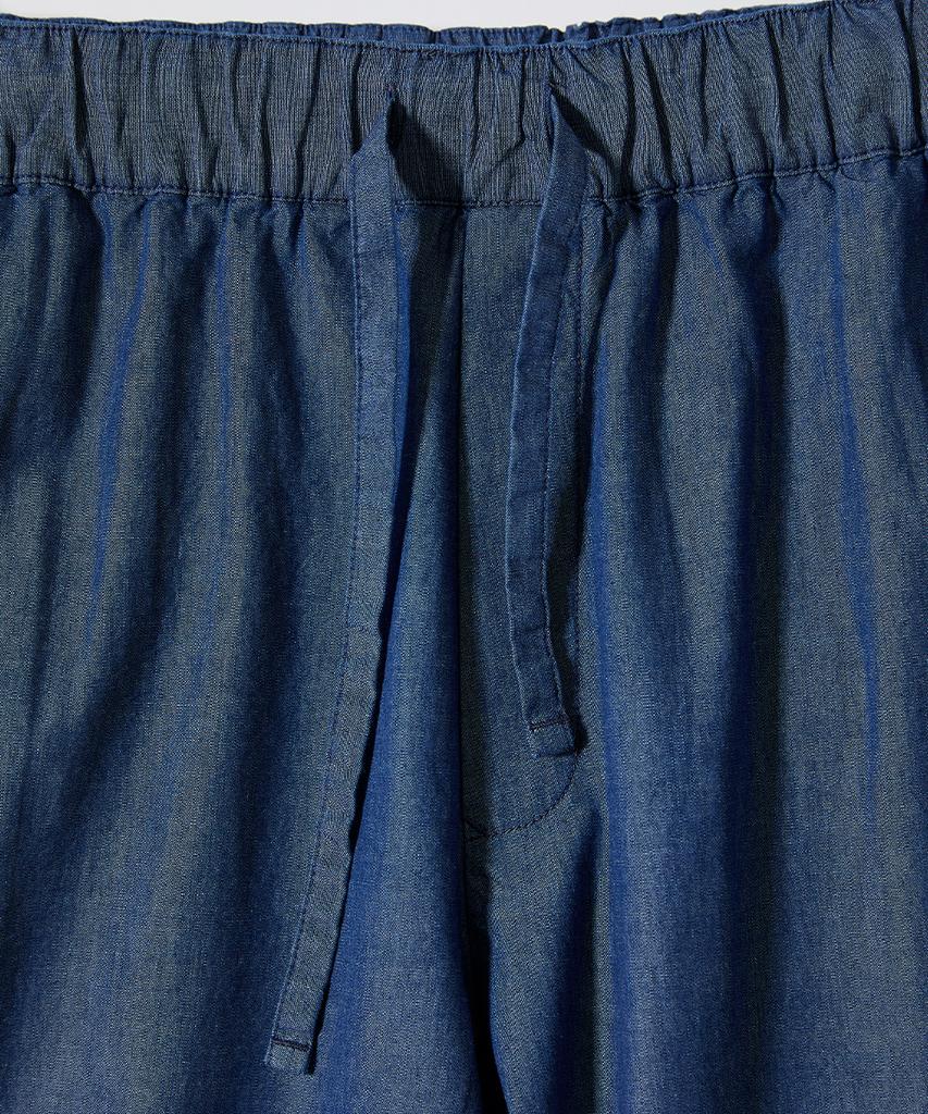 Holliseon Cove Chambray Drape Loose Pants Blue