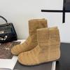 Commuting Sense Design Casual Short Tube Wind Hole Boots Short Boots Hollow Flat Bottom Cool Boots Breathable Birkenstock Boots