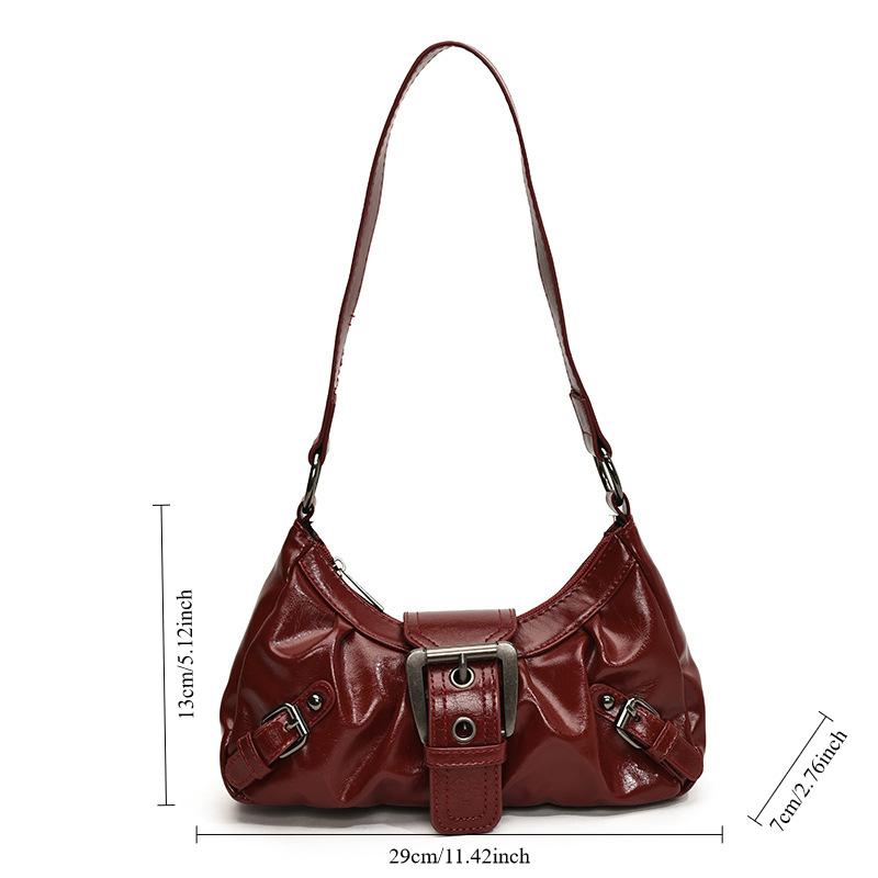 Spring Maillard Style Retro Style Small Bag Spicy Girl Wasteland Style Vintage Leather Shoulder Armpit Bag