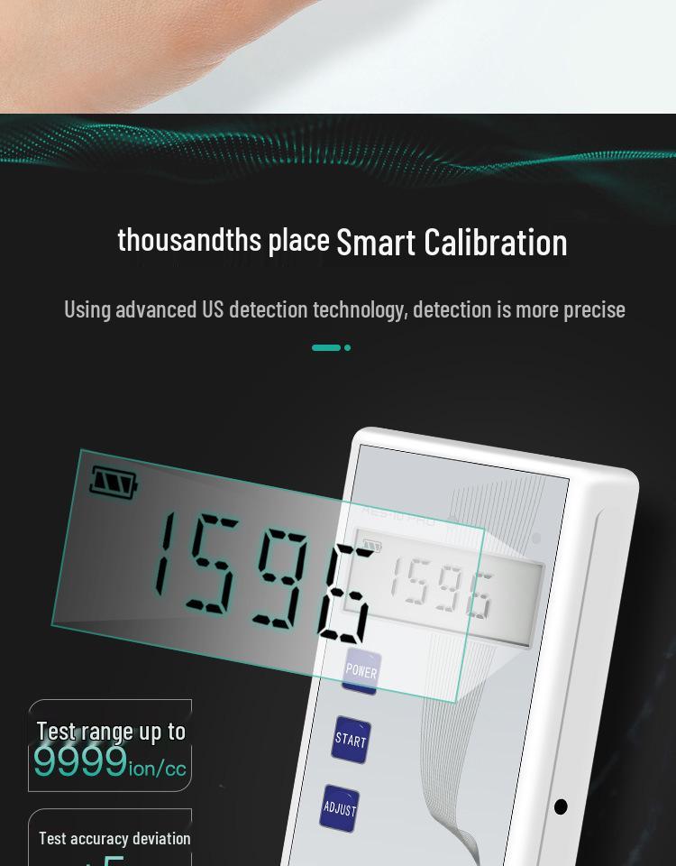 Portable Handheld Solid-State Negative Ion Detector Tester