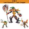 NEU 2in1 CHIMA Bausteine Chi Krokodil Phönix Stamm MOC Set Krieger Anime Actionfiguren Soldat Roboter Spielzeug Für Jungen Geschenk