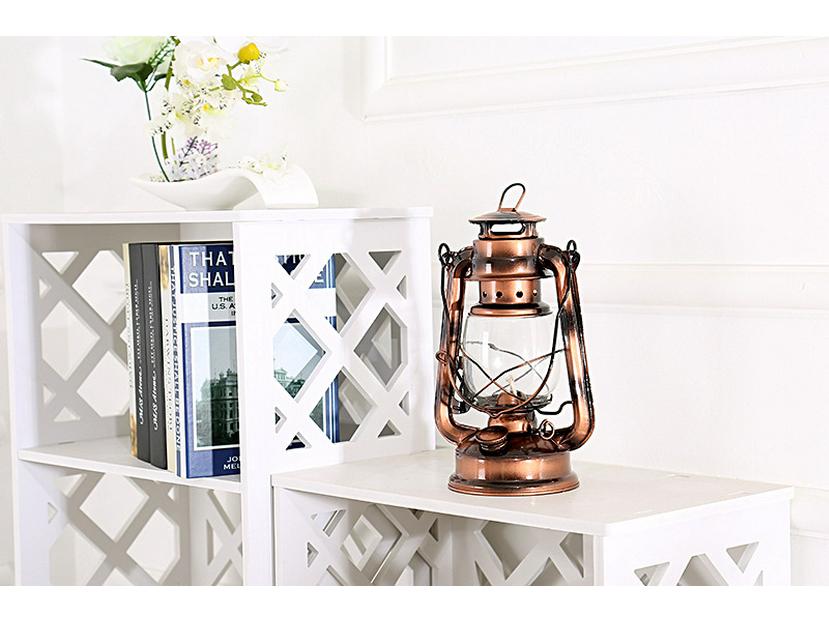 Vintage 25cm Mediterranean Hurricane Kerosene Lamp - Retro Decorative Hanging or Camping Lamp