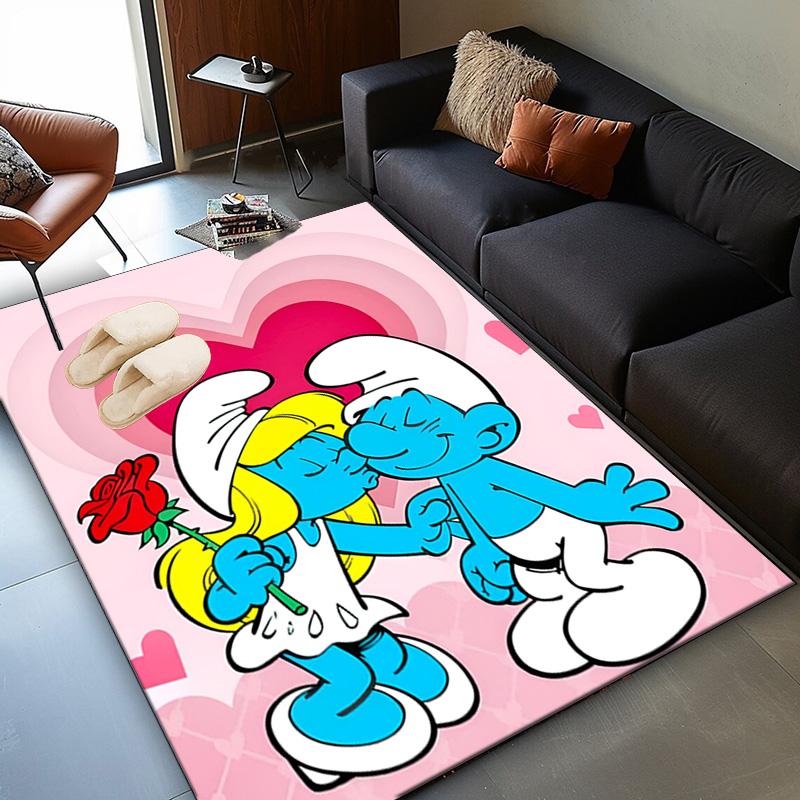 Blue Smur-f Characters Area Rug Suitable for Indoor And Outdoor,Carpets for Kitchens, Homes, Offices, Living Rooms,Home Decor,Christmas Gift
