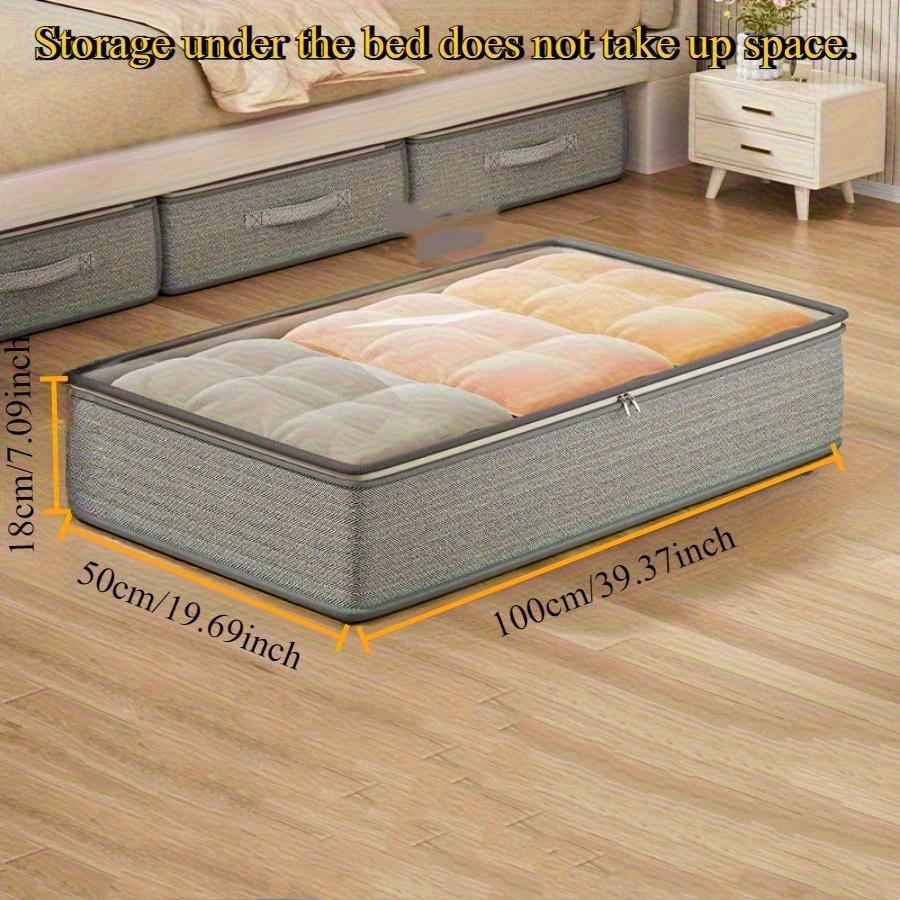 1-Pack Storage Bag, Under-Bed Wardrobe Organizer and Storage Cabinet, Foldable Under-Bed Storage Bag with Excellent Functionality and Multi